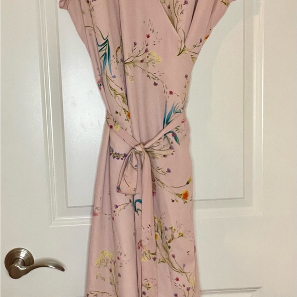 Worthington Floral Wrap Dress in Pink Size L - Picture 5 of 5